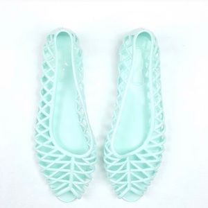 American Apparel Lattice Peep Toe Jelly Sandals